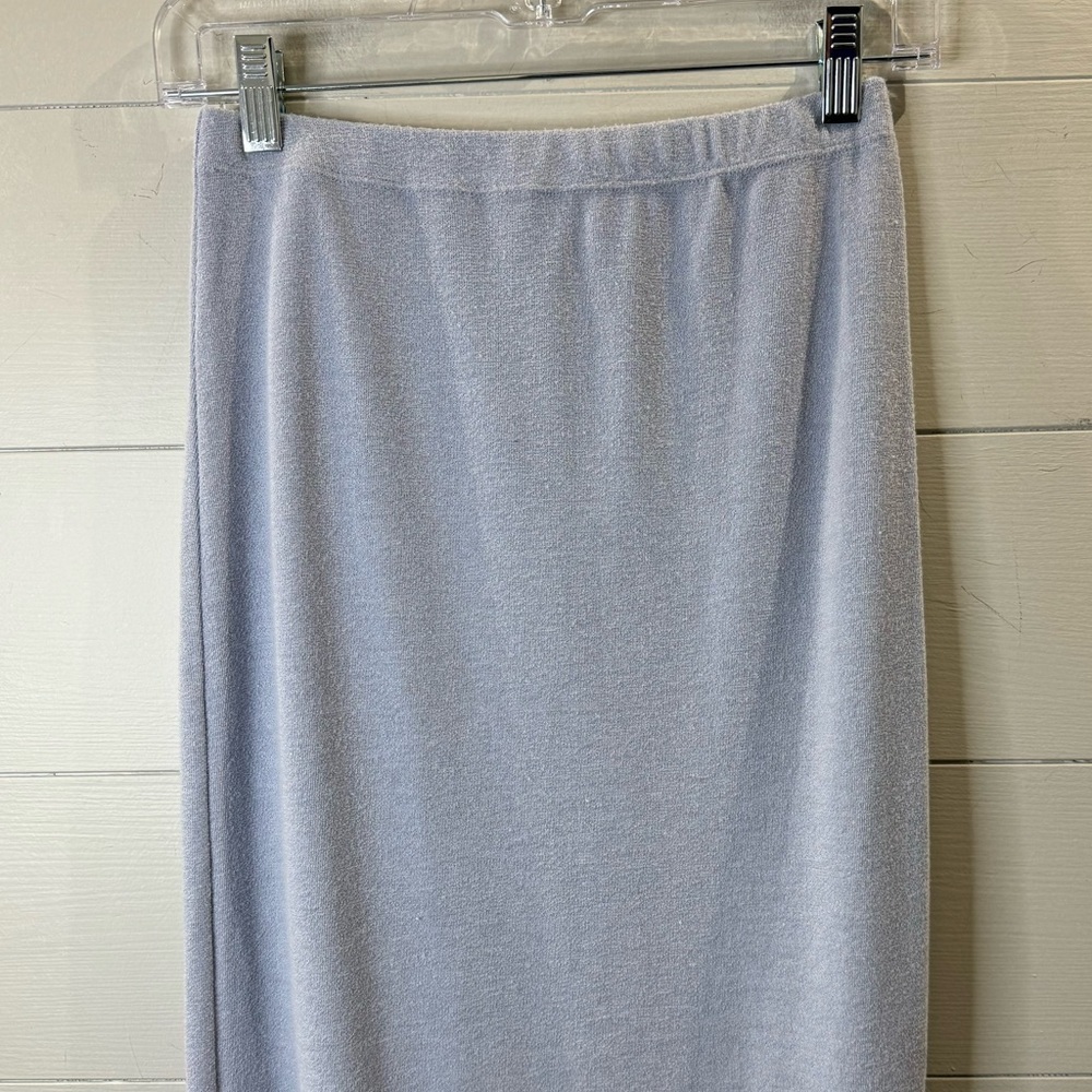 Reformation Women's Terry Cloth Maxi Skirt Light Blue Size Small - Picture 2 of 7